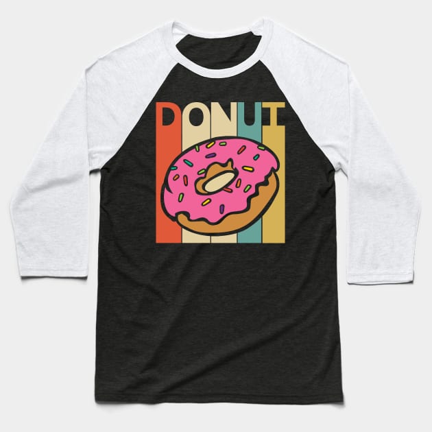 Vintage Donut Lover Gift Baseball T-Shirt by GWENT